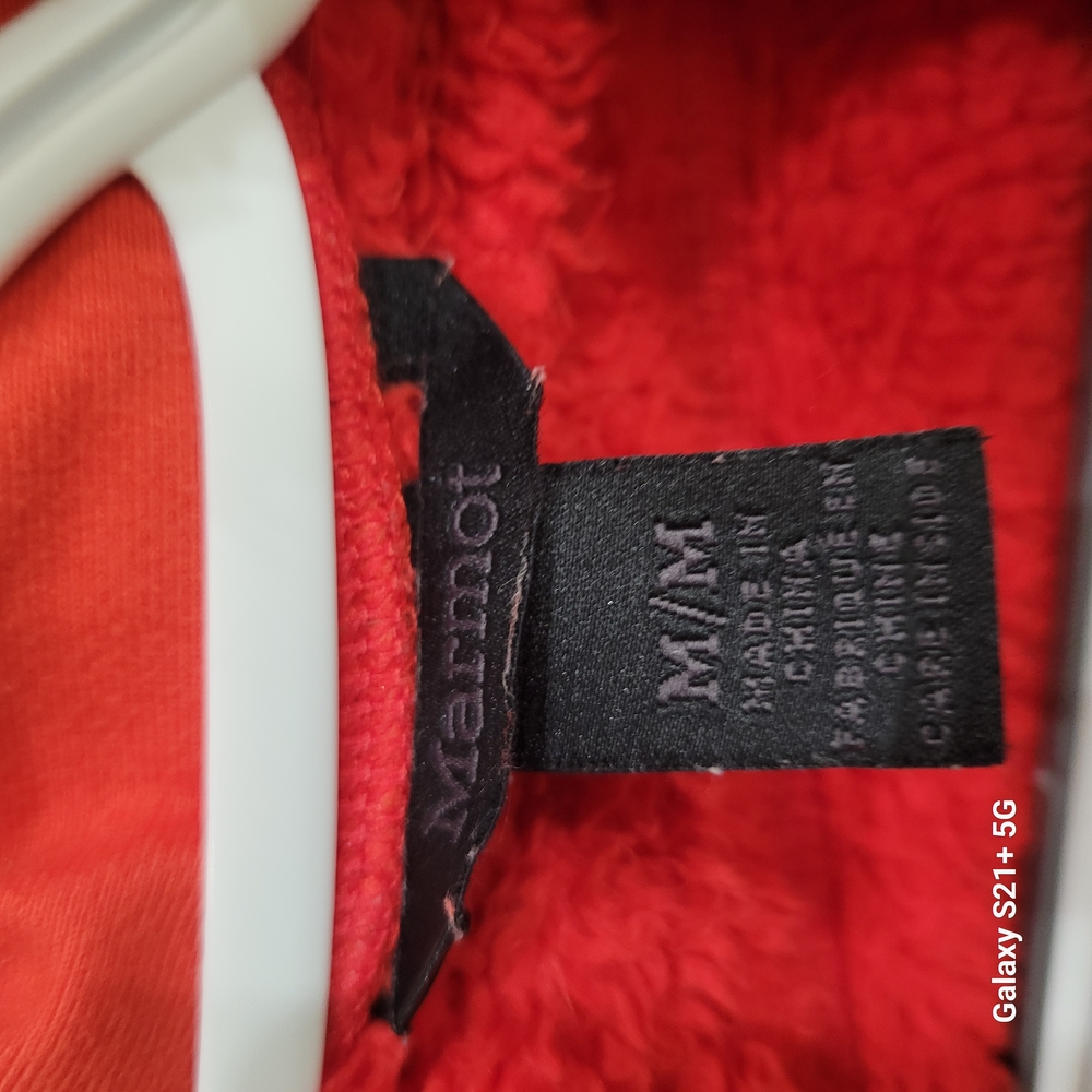 Marmot Red Fleece Jacket - Picture 3 of 3